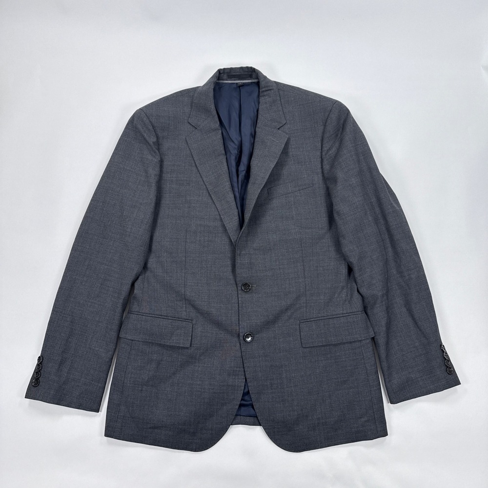 J Crew Mens Ludlow Blazer 42R Charcoal Grey Slim Fit Tollegno Wool Minimalist